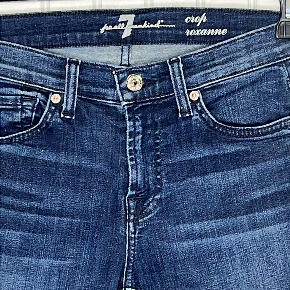 7 for all Mankind Crop Roxanne Dark Wash Jeans Size 26 - Picture 4 of 10